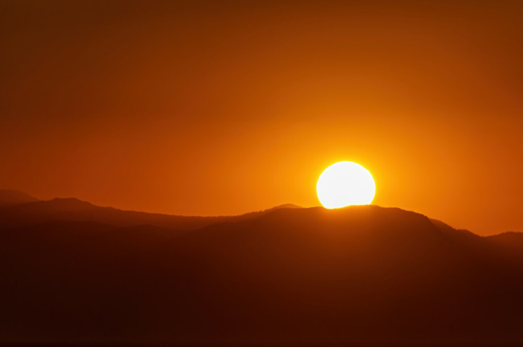 sunrise over mountains