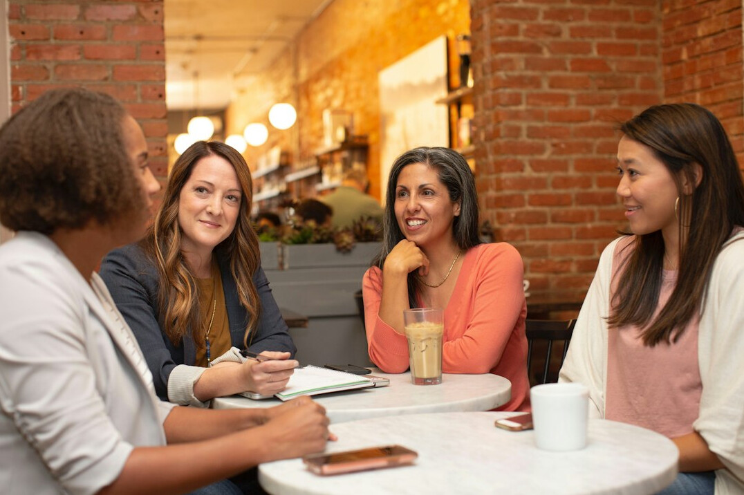 woman leading meeting
